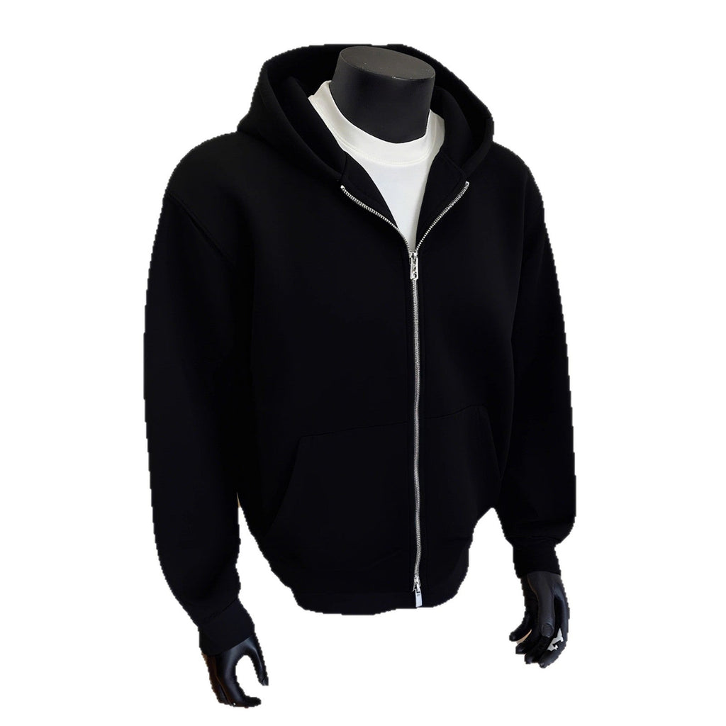 TNC - Mens Solid - Color Cardigan Hoodie With Double - Zipper Closure - TheNationcommunity