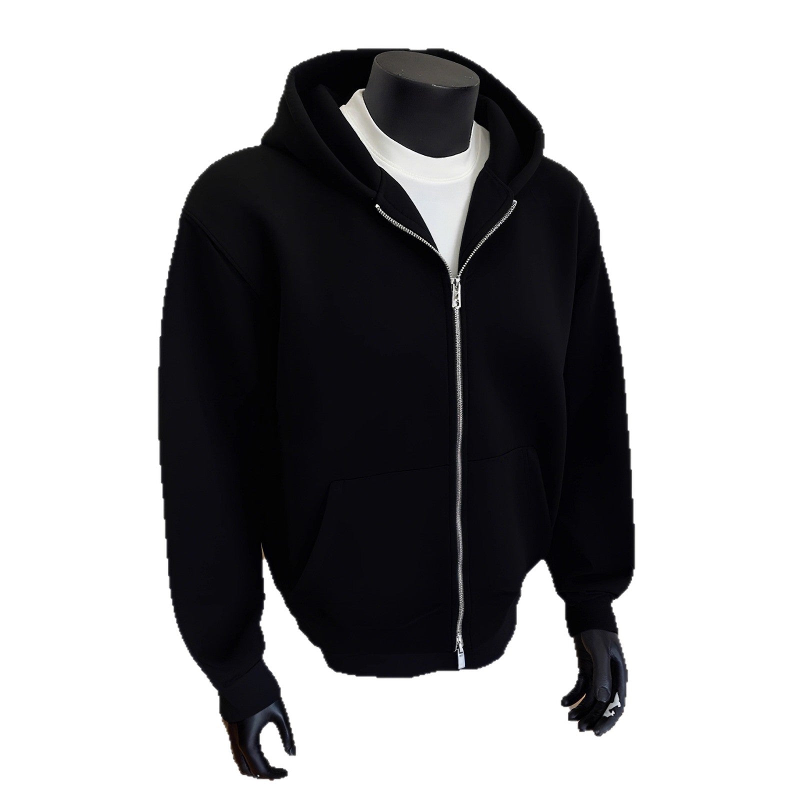 TNC - Mens Solid - Color Cardigan Hoodie With Double - Zipper Closure - TheNationcommunity