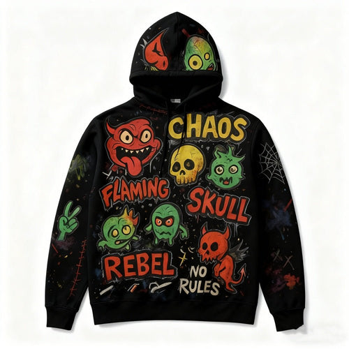 TNC - Painted Hoodie Printed Graffiti Sweatshirt - TheNationcommunity