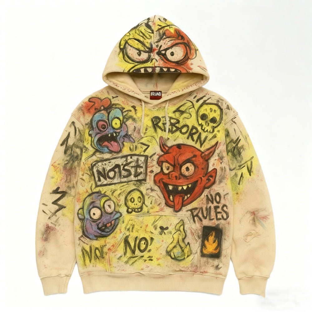 TNC - Painted Hoodie Printed Graffiti Sweatshirt - TheNationcommunity
